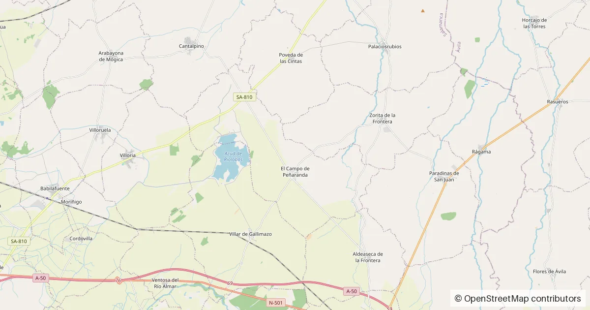 Mapa de situación de El Campo de Peñaranda