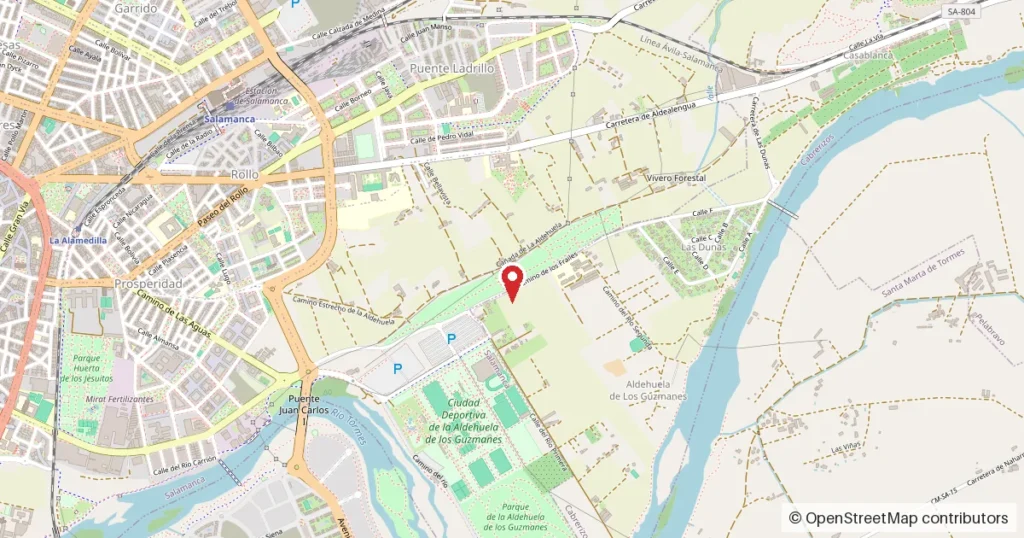 Mapa del lugar del suceso: Parque de la Aldehuela