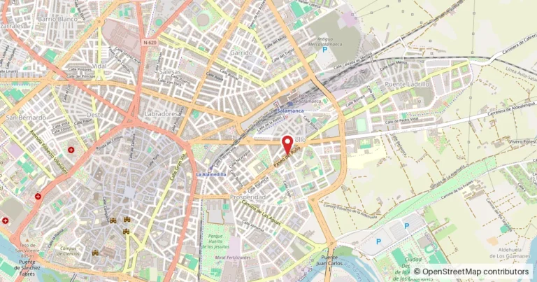Mapa del lugar del suceso: avenida de Comuneros