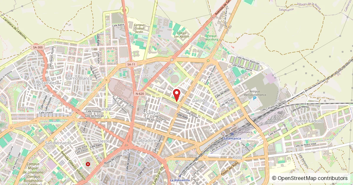 Mapa del lugar del suceso: calle Arquímedes
