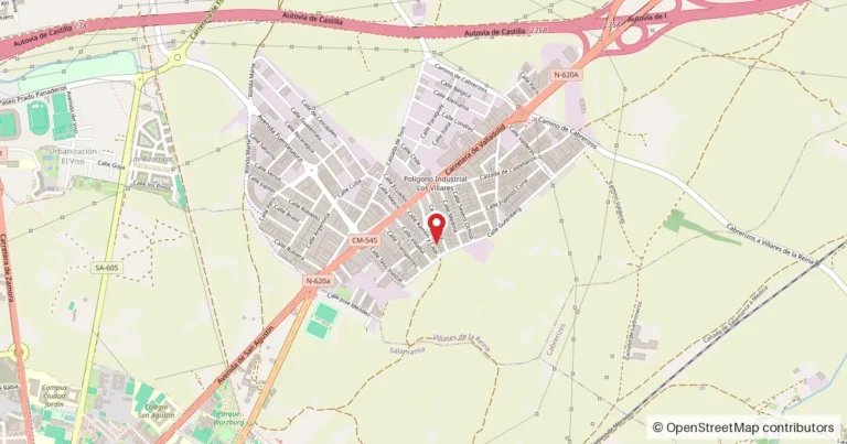 Mapa del lugar del suceso: Calle Montera, nº 25, polígono industrial de Villares de la Reina
