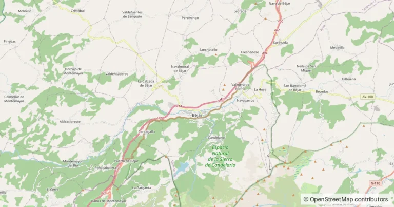 Mapa de situación de Béjar