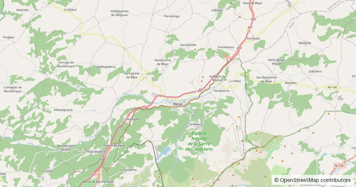 Mapa de situación de Béjar
