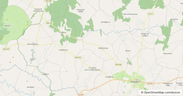 Mapa de situación de Valderrodrigo