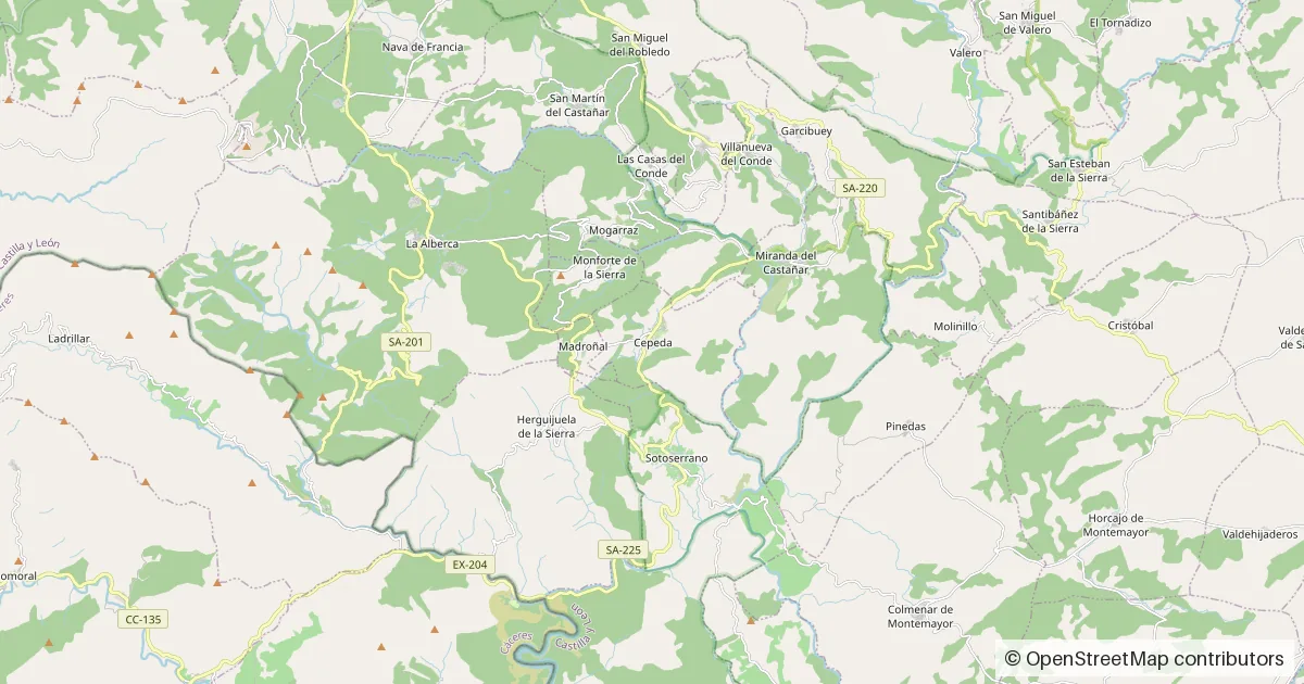 Mapa de situación de Cepeda